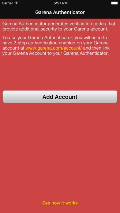 Screenshot #1 pour Garena Authenticator