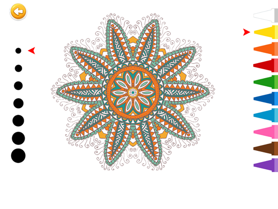 Screenshot #5 pour Magique Coloriage Mandala Jeux de Dessin pour Adulte Relaxant