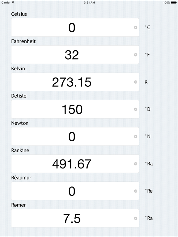 Easy Temperature Converter Free iPad screenshot 2 - Utilities app