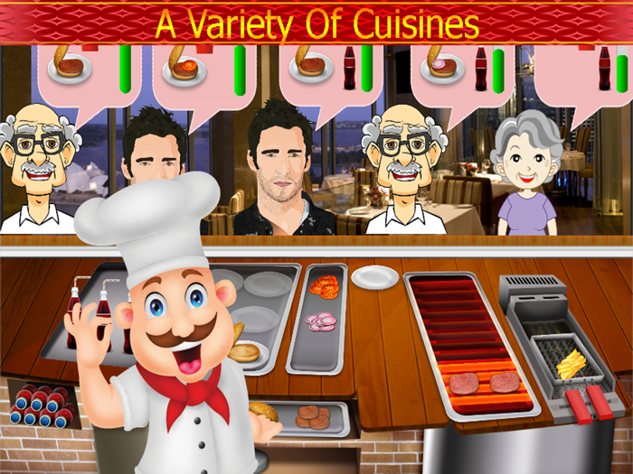 Chef Cooking Master Food Fever  Maker HamburgerHotdogPizza Free Games