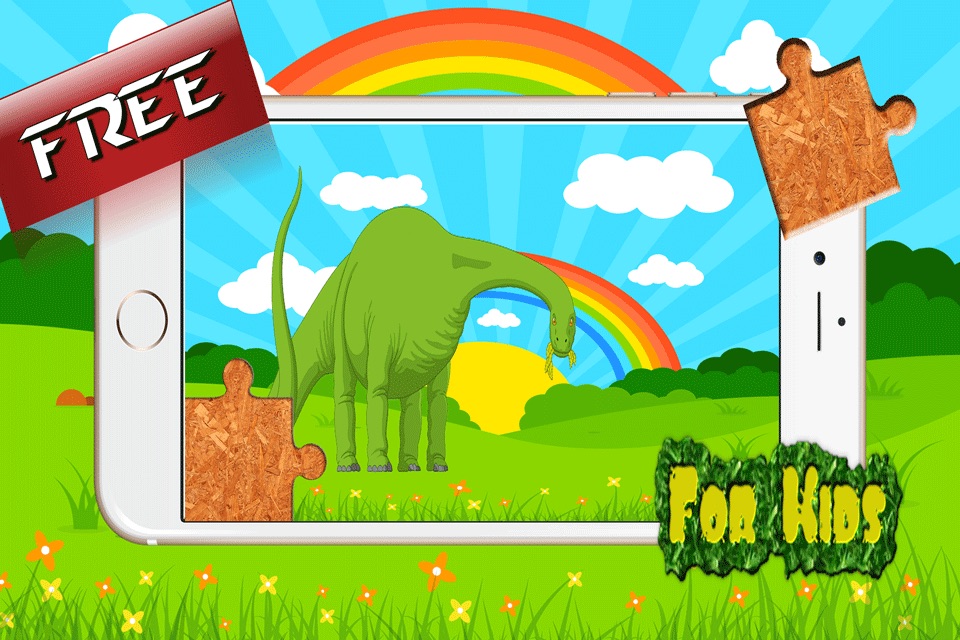 Dinosaur Rex Jigsaw Puzzle Farm - Fun Animated Kids Jigsaw Puzzle with HD Cartoon Dinosaurs screenshot 2