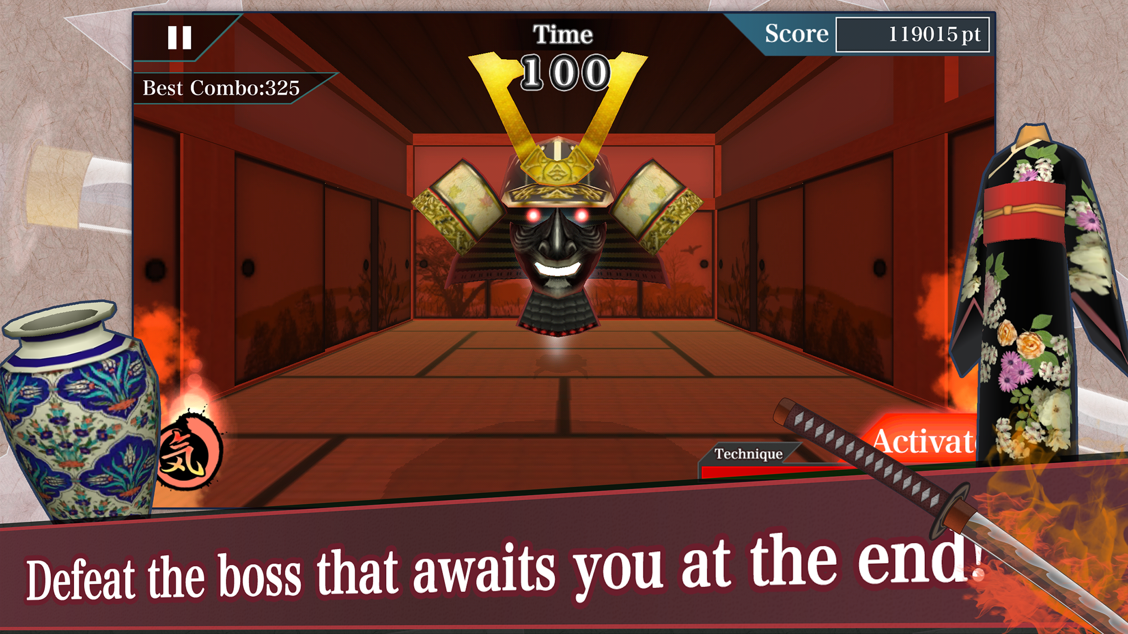 Samurai Sword "Slashing Action"