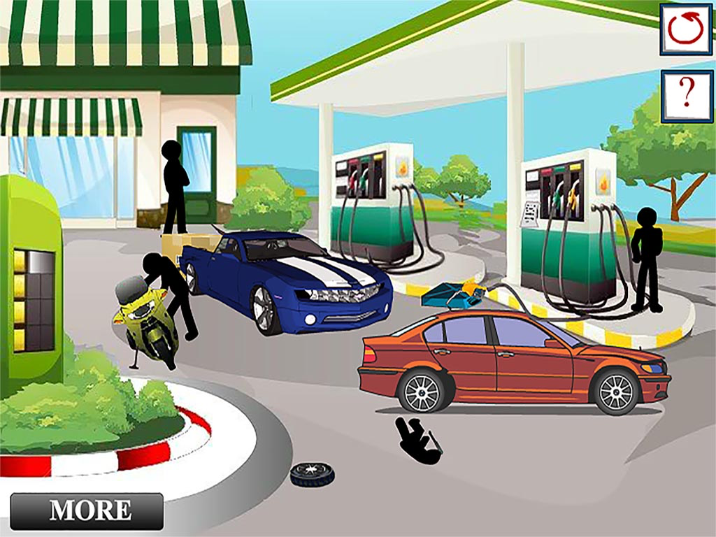 Stickman Crime Death - Gas Station & Hotel Strategy Murder Game