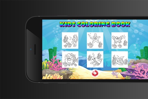 Sea Animals Kids Coloring Book - Educational Learning Games For Kids And Toddler screenshot 2