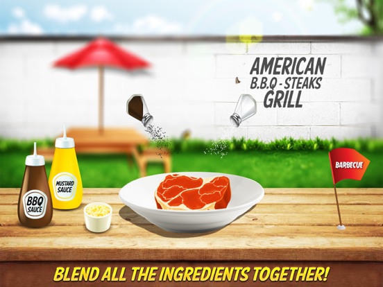 Screenshot #5 pour Steak BBQ américain & brochettes grillades : barbecue en plein air, jeu gratuit simulateur de cuisine