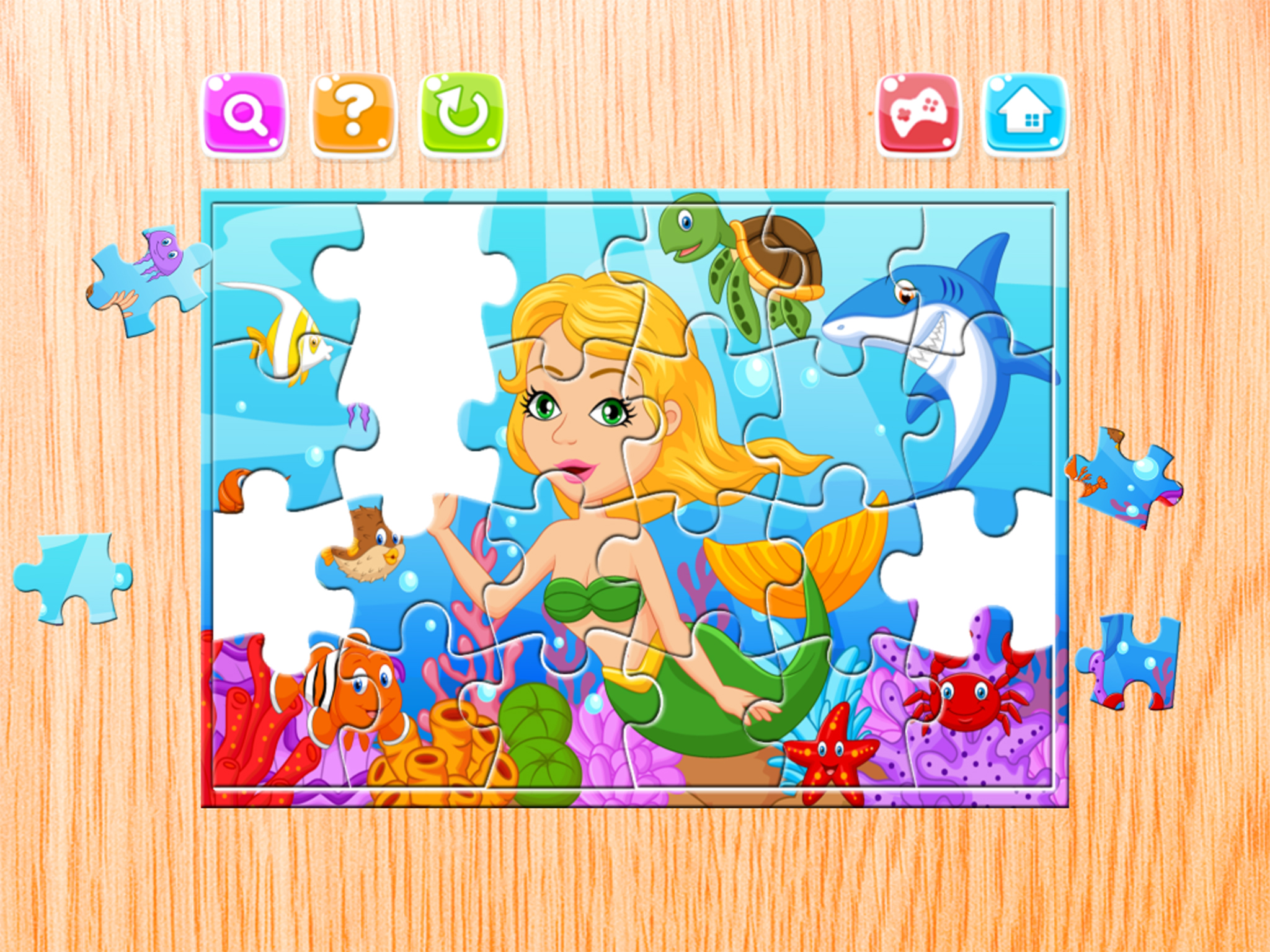 Mermaid Princess Puzzle Under Sea Jigsaw for Kids screenshot 6