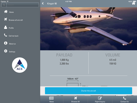 Aircraft Guide by Air Charter Service iPad screenshot 4 - Business app