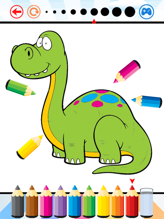 Dinosaur Dragon Coloring Book - Dino drawing for kid free, Animal paint and color games HD for good kid iPad screenshot