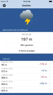 gewitter - entfernung zu blitzen berechnen iphone bildschirmfoto 1