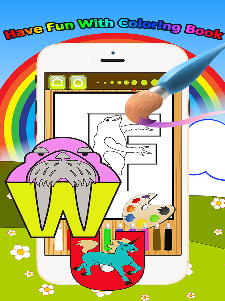 Animals Alphabet Coloring Book Grade 1-6: ABC coloring pages learning games free for kids and toddlers screenshot 8