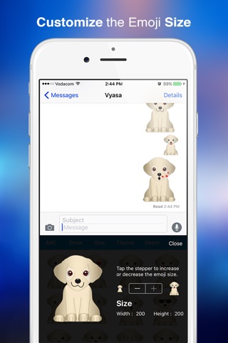 Labmoji Keyboard - Cute Labrador emoji stickers with themes, fancy fonts & cool new emojis for iPhone screenshot 2