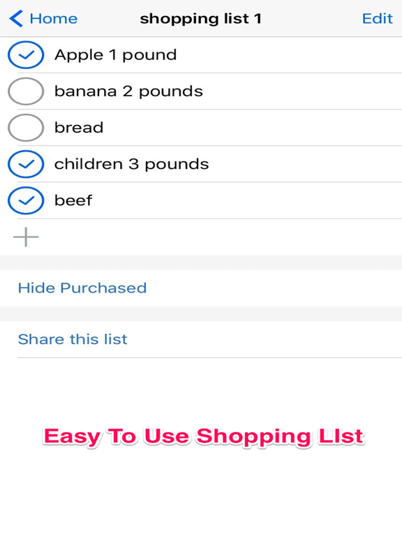 Screenshot #4 pour Shareable Grocery List - Supermarket Shoppinglist