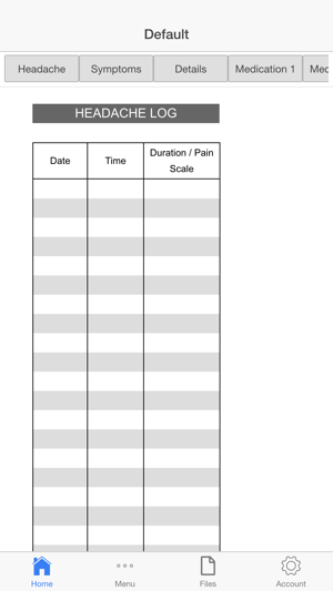 ‎Headache Log Screenshot
