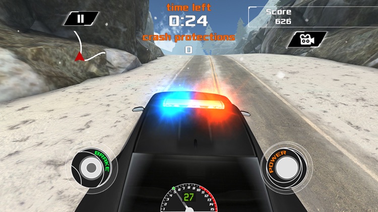 Arctic Police Racer 3D - eXtreme Snow Road Racing Cops Pro Game Version screenshot-3