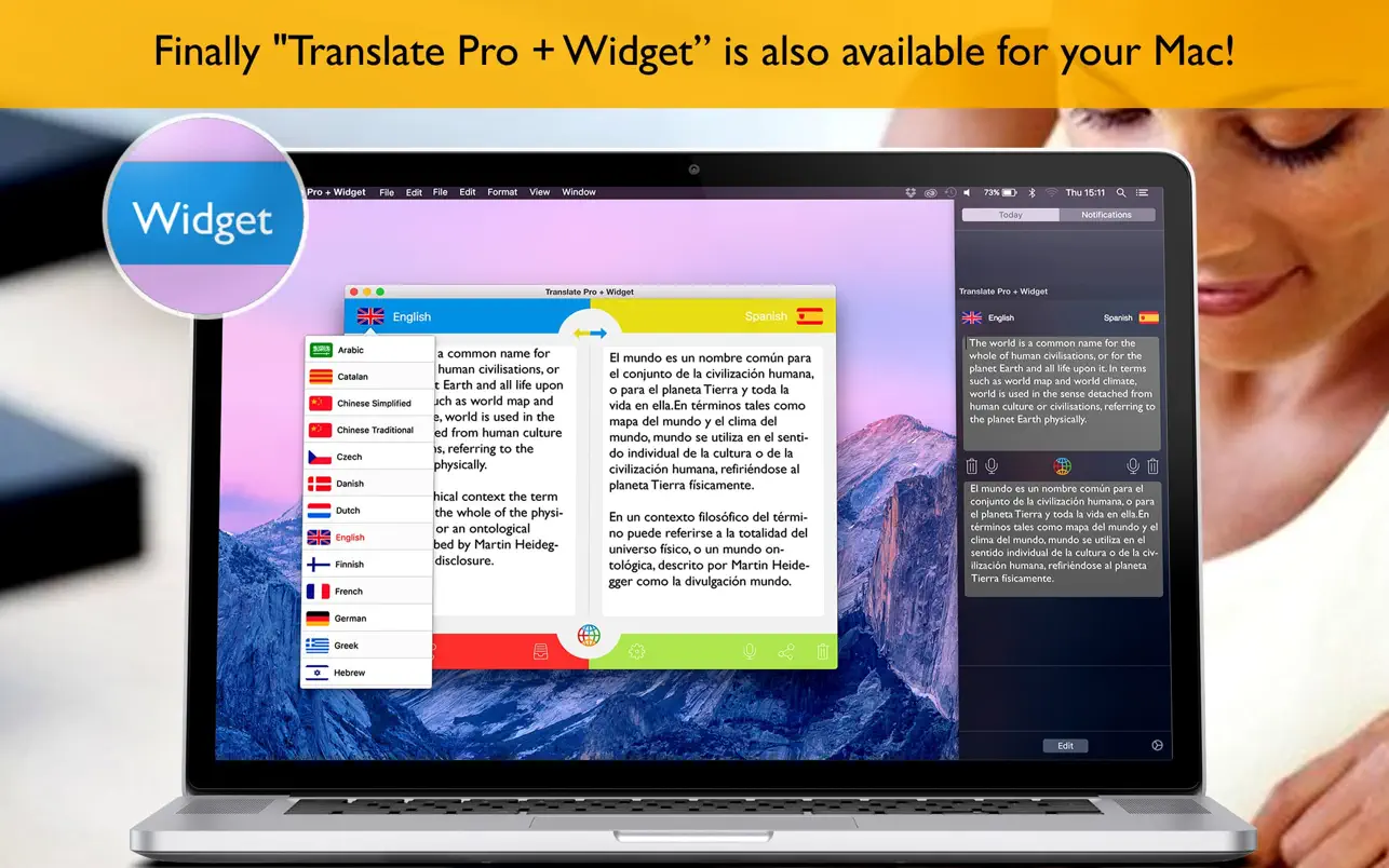 #1. Translate Pro + Widget (macOS) Von: Emanuele Floris