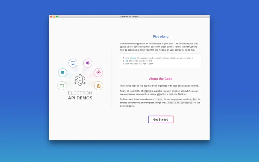 Capture d'écran de Electron APIs sur iPhone 1