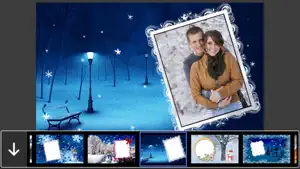 Snowfall Photo Frames - Creative Frames for your photo screenshot #1 for iPhone