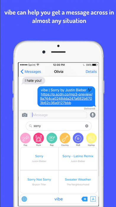Screenshot #2 pour vibe - Music Sharing Keyboard