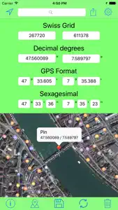 Swiss Grid Coordinates Tool screenshot #2 for iPhone