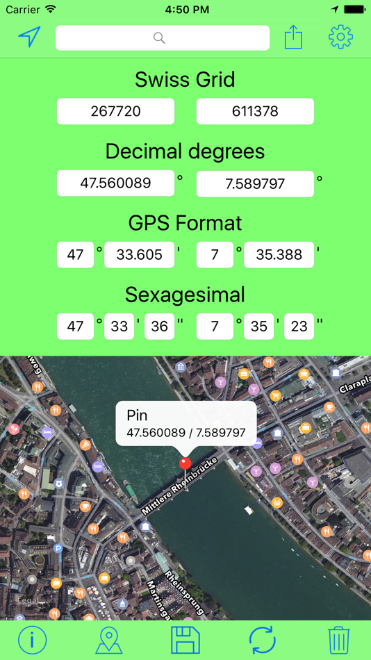 #1. Swiss Grid Coordinates Tool (iOS) Podle: Nicolas Schotten