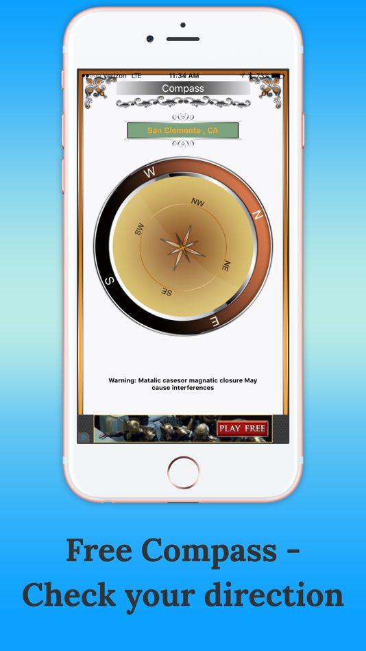 #2. Compass-Easy Direction Find (iOS) Podle: Aishvarya Sadasivam