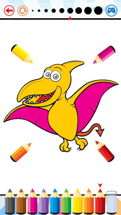 Dinosaur Dragon Coloring Book - Dino drawing for kid free, Animal paint and color games HD for good kid app screenshot 3