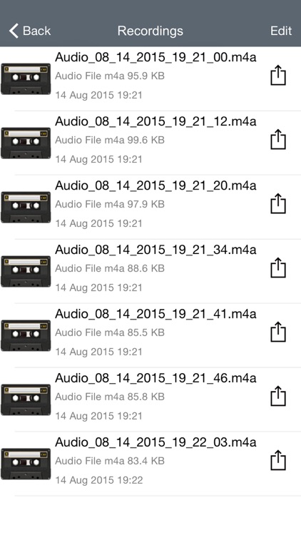 Voice Manager for Audio Recording, Playback, Trimming and Sharing