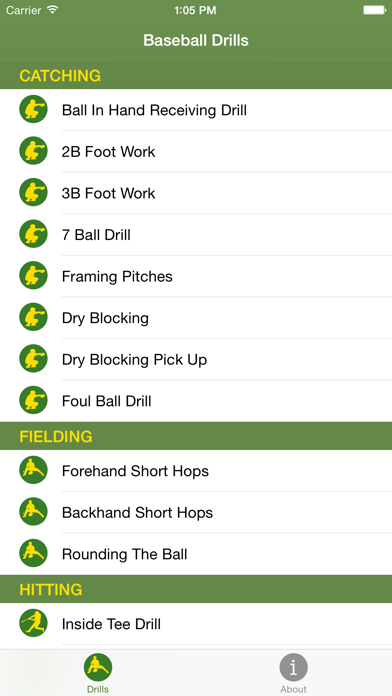Screenshot #1 pour Baseball Drills - Free Baseball Instruction and Training Videos