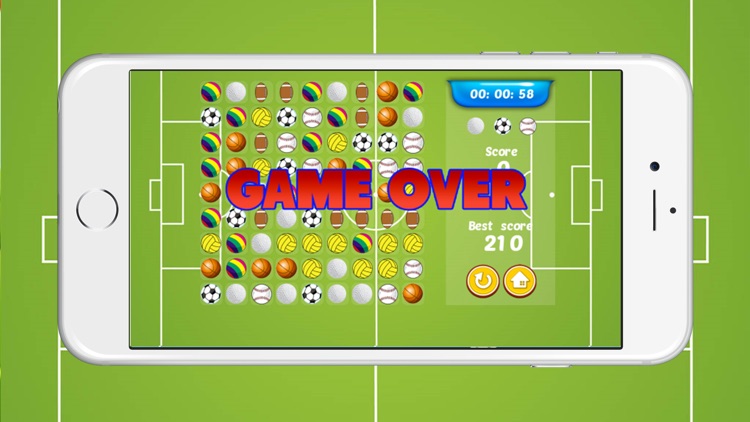 Sports Ball Line Match 5 In Squared Puzzle - The Classic Board Games