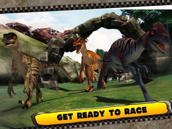Dinosaur Race 3D iPad screenshot 1 - Games app