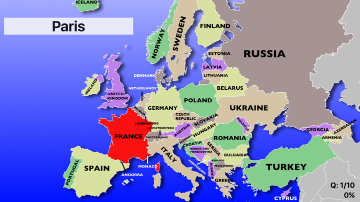 Screenshot #2 pour Europe Map Quiz
