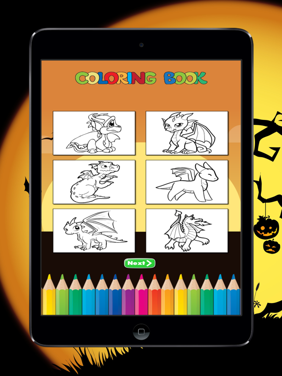 Dragon Coloring Book for Children: Learn to color and draw a dragon, monster and more iPad screenshot