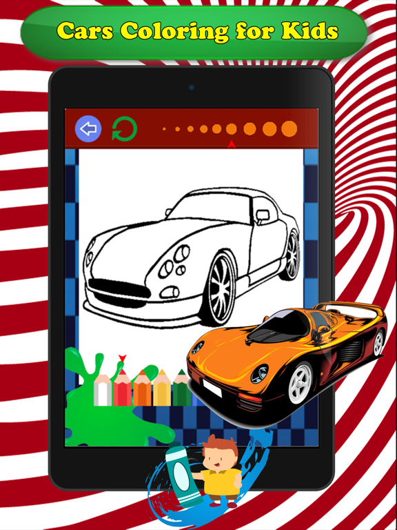 Cars Cartoon Coloring Book - Free Games For Kids iPad screenshot