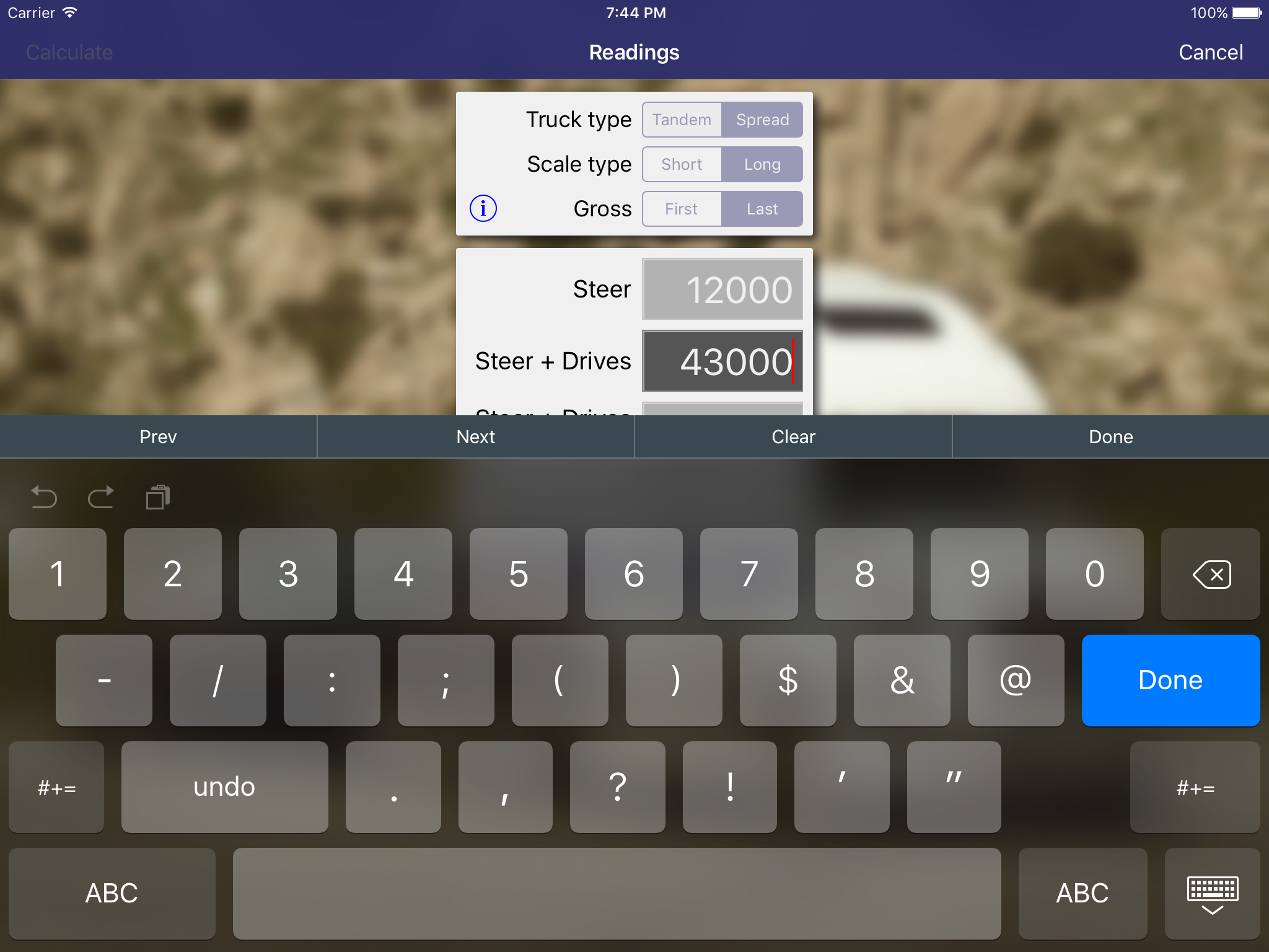 Truck Scale Calculator