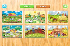Game screenshot Farm and Animal Jigsaw Puzzle For Kids - educational young childrens game for preschool and toddlers apk