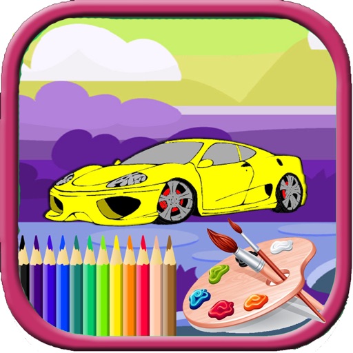 Paints For Kid Games car Edition Icon