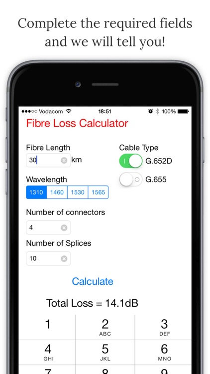 Fibre Loss Calculator