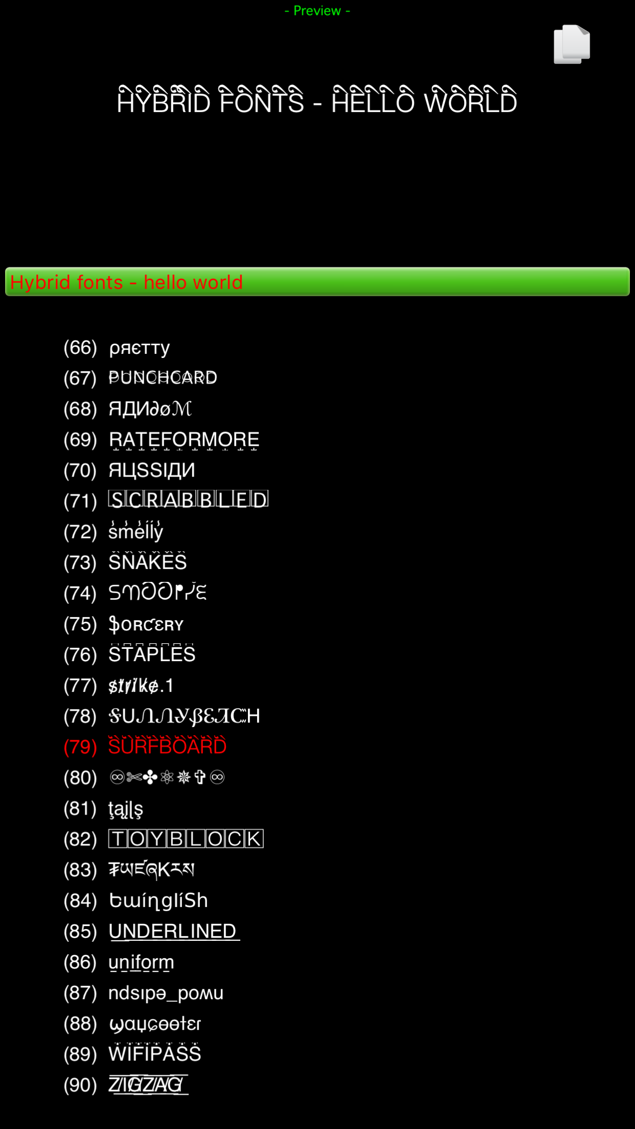 Hybrid Fonts : ⓒⓞⓞⓛ Text Fonts screenshot 4