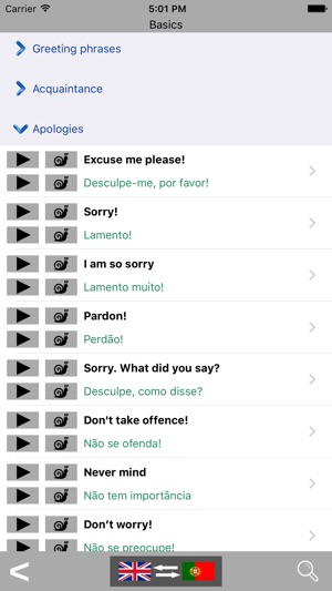 English / Portuguese Talking Phrasebook Translator Dictionar(圖2)-速報App