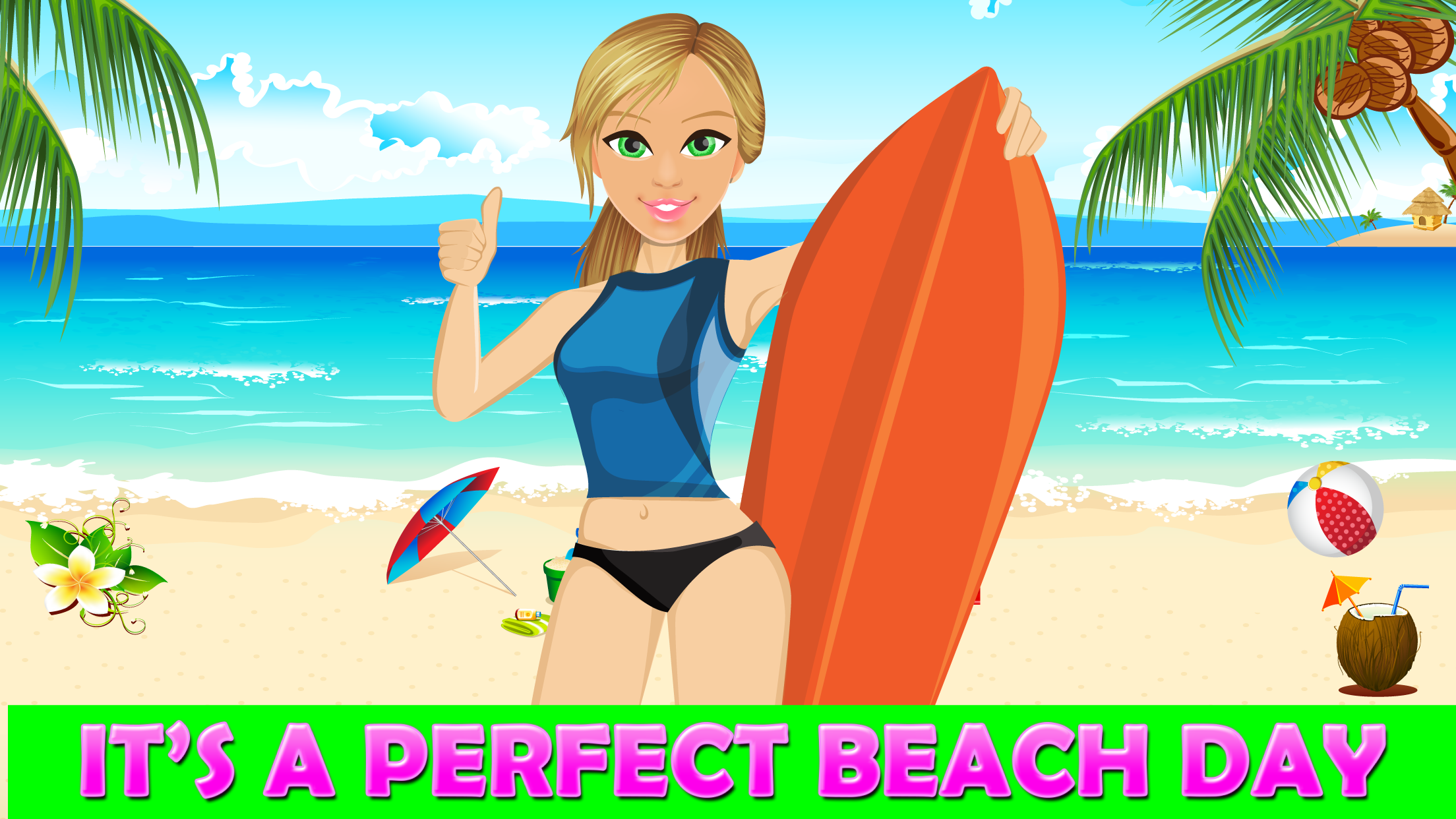 Beach Dress Up- free Princess hot fashion star and salon game for girls & boys screenshot 4