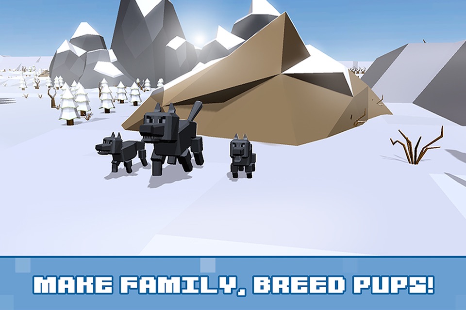 Pixel Wolf Survival Simulator screenshot 2