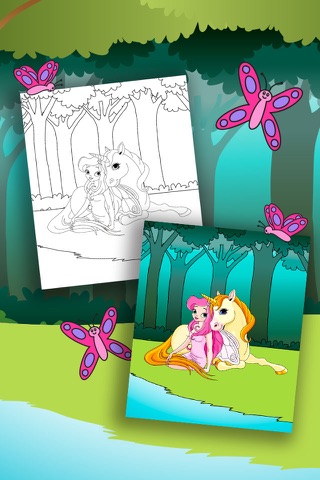 Fairy Coloring Book – Color and Paint Drawings of Fairies Educational Game for Kids Premium screenshot 4
