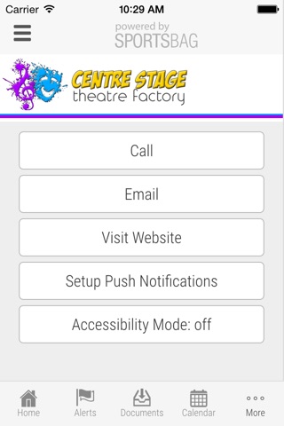 Centre Stage Theatre Factory - Sportsbag screenshot 4