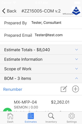 NSI Estimator screenshot 4