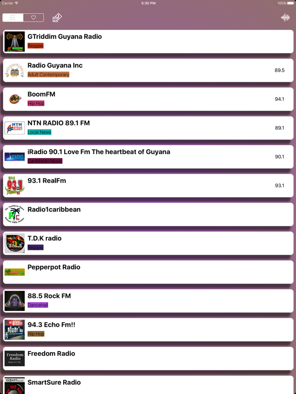 Guyana Radio - BOOM FM iPad screenshot 1 - Music app