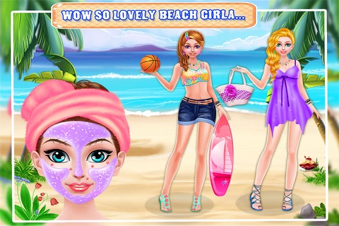 Summer Beach Makeover - Real summer makeup salon virtual makeover games screenshot 3