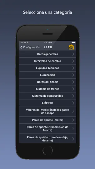 Captura de pantalla de TechApp Para Volkswagen en iPhone 3