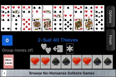 2-Suit 40 Thieves Solitaire screenshot 2