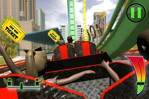 Roller Coaster Ride 3D Simulator 2016- Extreme amusement and adventure madness in fun park, Dive action in waterslide screenshot 2