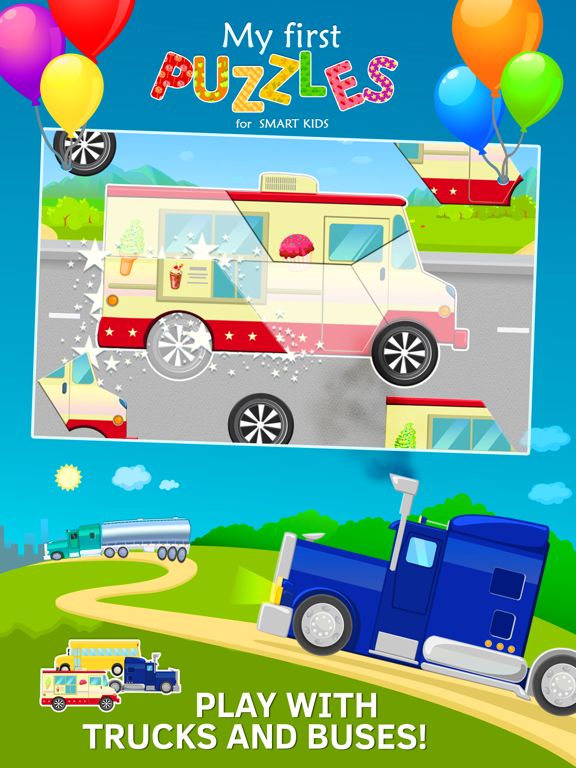 Trucks and Car Jigsaw Puzzles for Toddlers Free